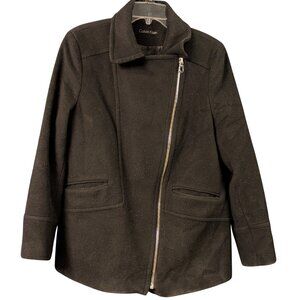 Calvin Klein Black Women's Pea Coat M or L, Good Condition.